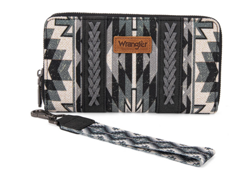 Wrangler Southwestern Art Print Wallet - Black
