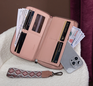 Wrangler Southwestern Art Print Wallet - Dark Pink