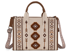 Montana West Aztec Retro Arrows Large Tote/Crossbody - Beige