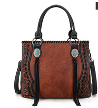 Trinity Ranch Concho Collection Tote/Crossbody - Brown