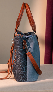 Trinity Ranch Concho Collection Tote/Crossbody - Jean