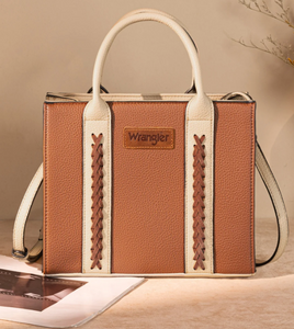 Wrangler Whipstitch Tote/Crossbody - Brown