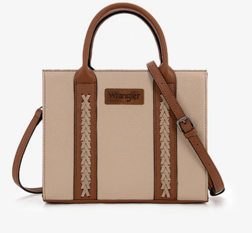 Wrangler Whipstitch Tote/Crossbody - Tan