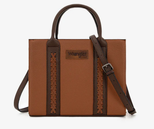 Wrangler Whipstitch Tote/Crossbody - Brown Coffee