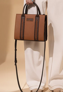 Wrangler Whipstitch Tote/Crossbody - Brown Coffee