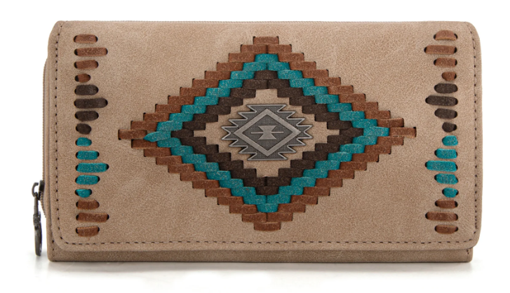 Montana West Aztec Collection Wallet - Tan