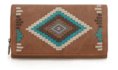 Montana West Aztec Collection Wallet - Brown