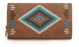 Montana West Aztec Collection Wallet - Brown