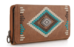 Montana West Aztec Collection Wallet - Brown