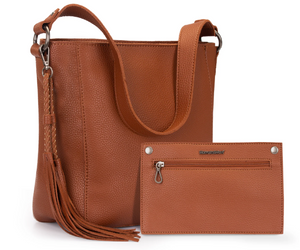 Montana West Tassel Shoulder Bag - Brown