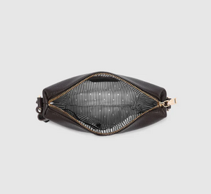 Kasey Crossbody Bag - Stripe Strap - Chocolate