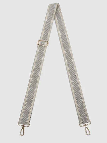 Kiki Webbing Bag Strap - Light Grey