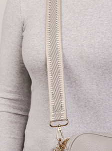 Kiki Webbing Bag Strap - Light Grey