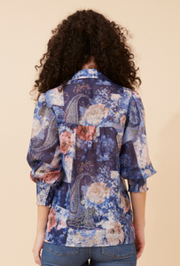 Jonty Floral Blouse - Multi Blue