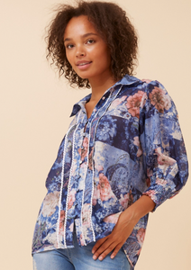 Jonty Floral Blouse - Multi Blue