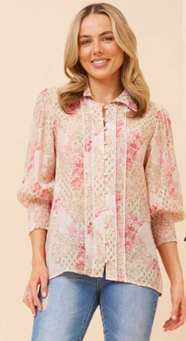 Jonty Floral Blouse - Pink