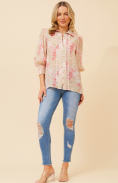 Jonty Floral Blouse - Pink