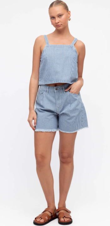 Stripe Denim Co-Ord Shorts