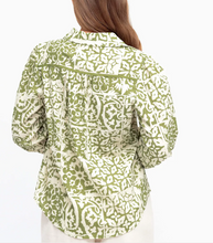 Contrast Piping Co-Ord Shirt - Green