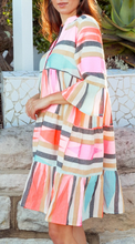 Peacock Feather Dress - Multi Grey