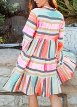 Peacock Feather Dress - Multi Grey