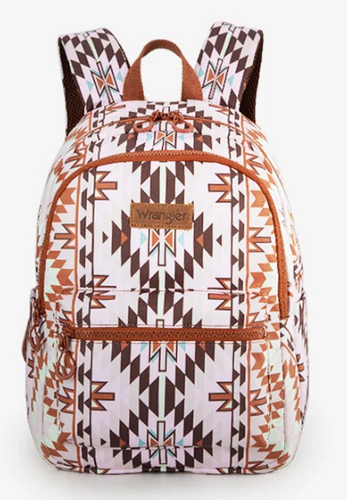 Wrangler Aztec Print Nappy Back pack - Light Brown