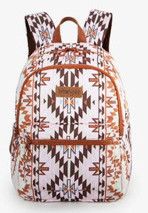 Wrangler Aztec Print Nappy Back pack - Light Brown
