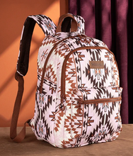 Wrangler Aztec Print Nappy Back pack - Light Brown
