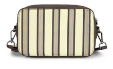 Wrangler Stripe Printed Crossbody Purse with Wallet Compartment - Coffee