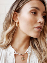 Wavy Textured 18K Gold Plated Earrings