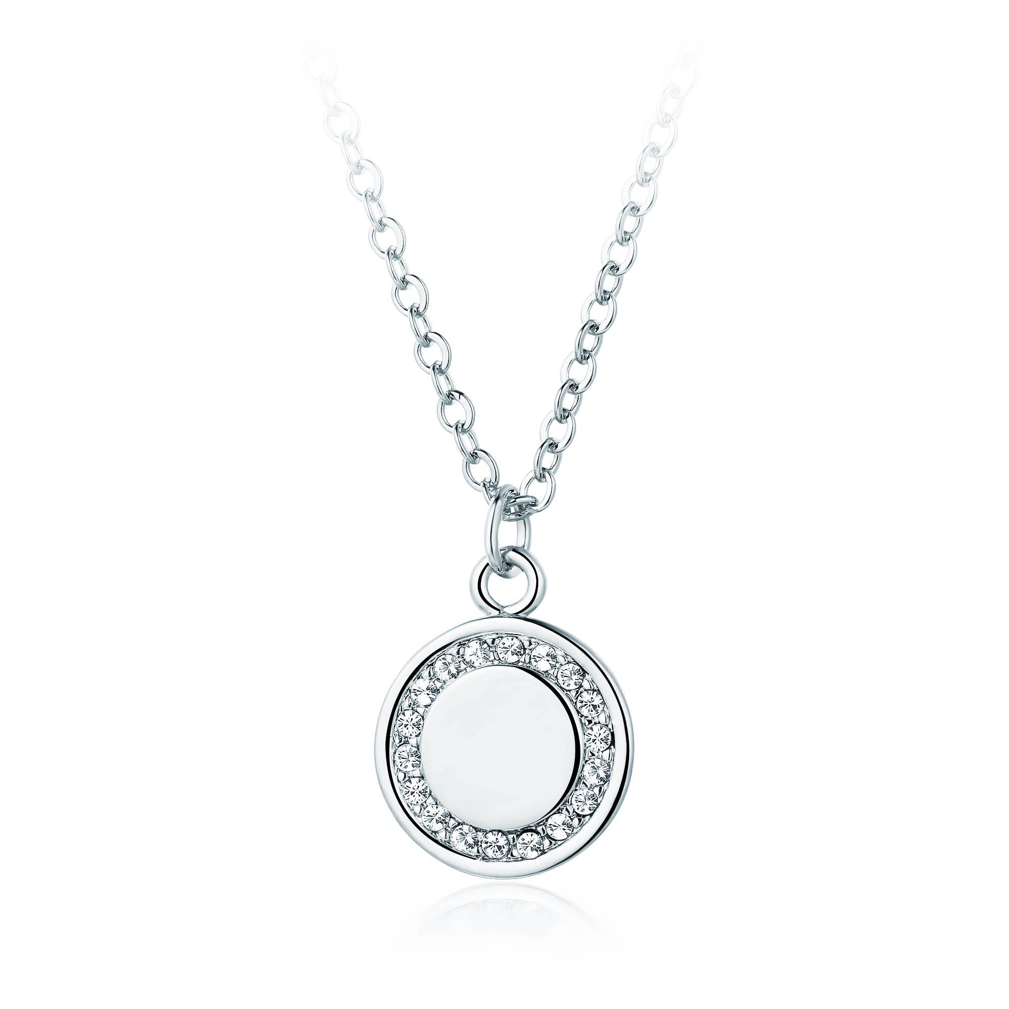 Cosmos Circle Necklace with Swarovski Crystals WG|5-1218RCLR