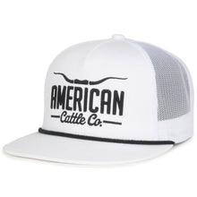 Longhorn Hat - White & Gold