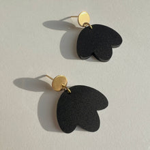 Bloom - Gold and Black Dangle Earrings