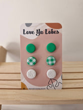 Olivia Triple Stud Packs: Khaki Mix / Gingham