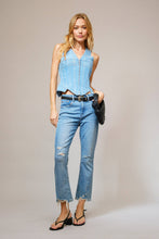 23433T - Corset Fitted Denim Vest