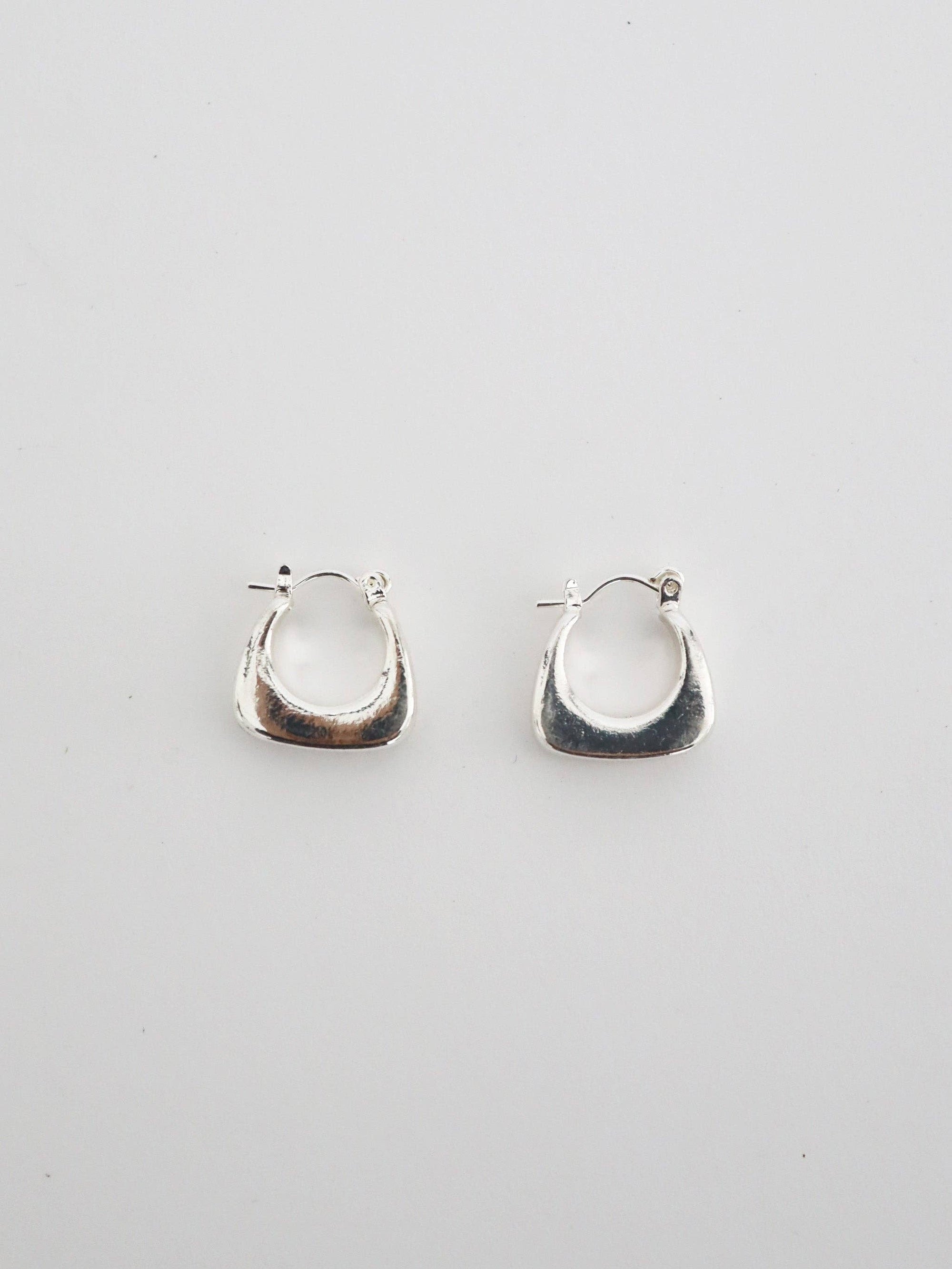 Nora Huggie Sterling Silver Plated Earrings