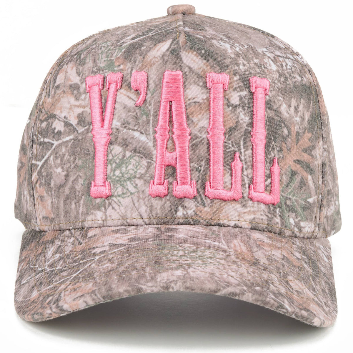 Y'ALL Letter Embroidered Two Tone Cap