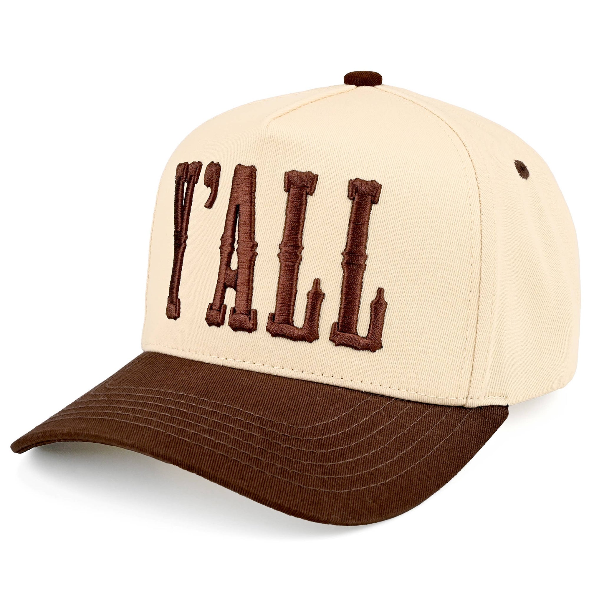 Y'ALL Letter Embroidered Two Tone Cap