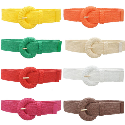 (Best) WRAPPED HALFMOON ELASTIC STRAW BELT