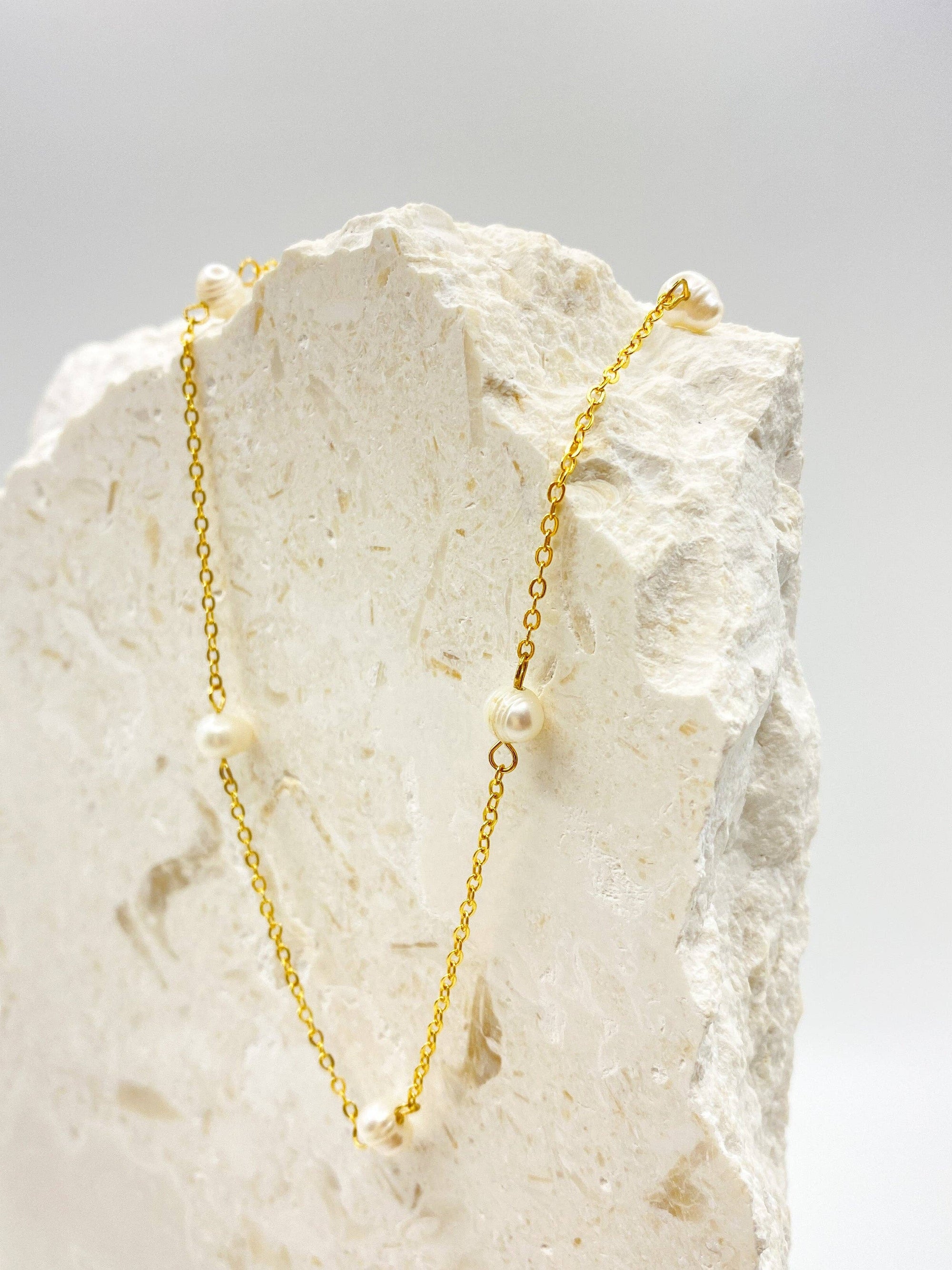 Ally Pearl 18K Gold Plated Necklace