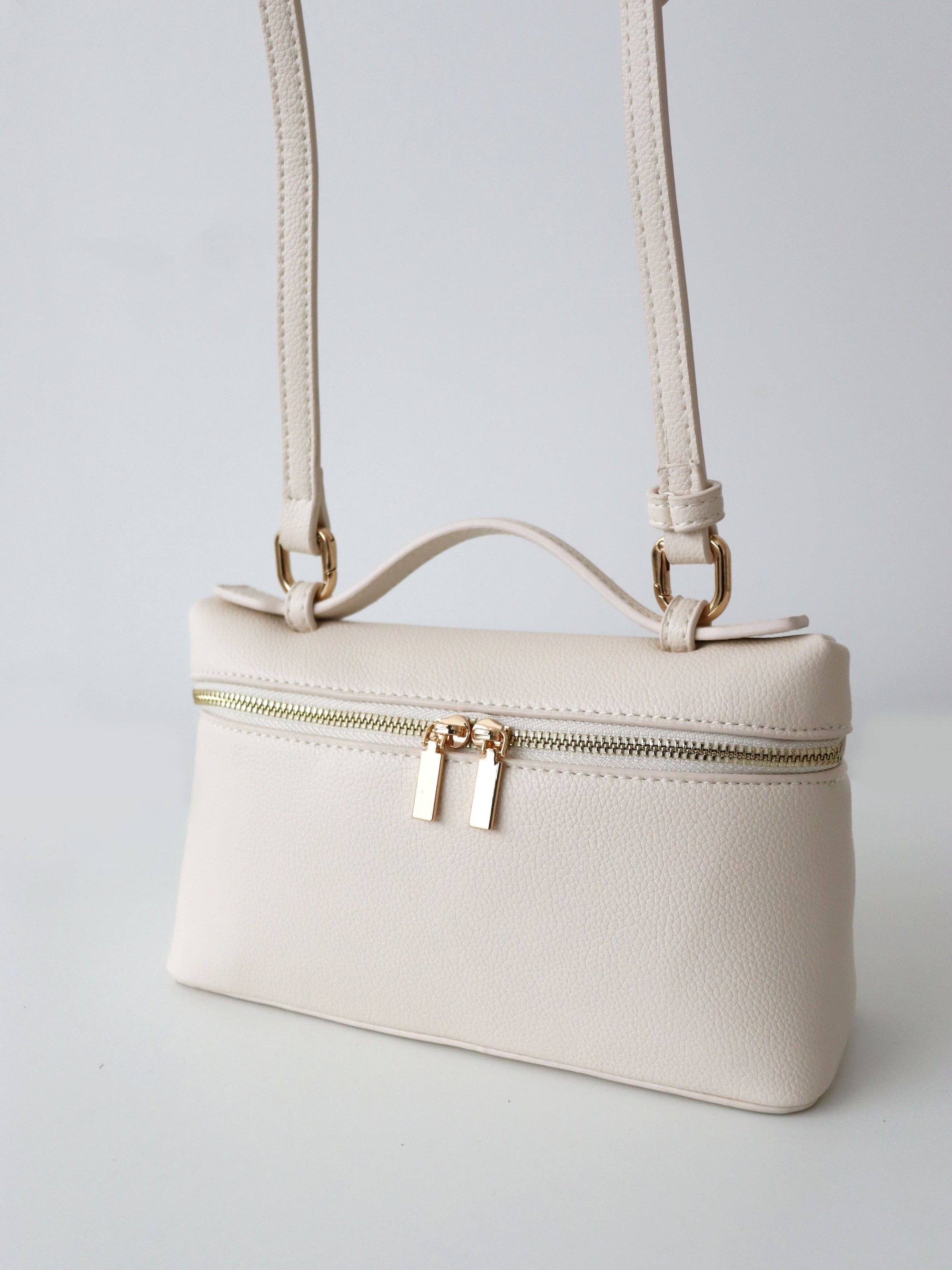 Thalia Top Handle Bag in Cream