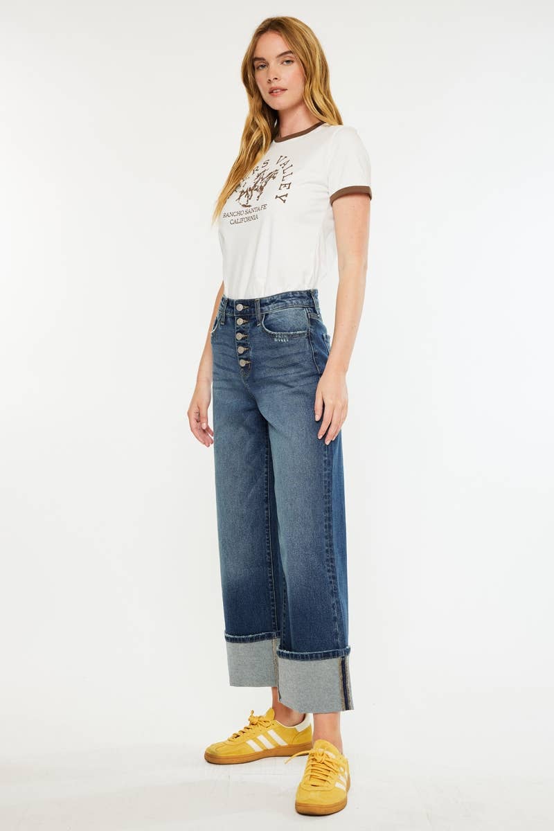 KancanULTRA HIGH RISE CROPPED  WIDE LEG-KC20102D