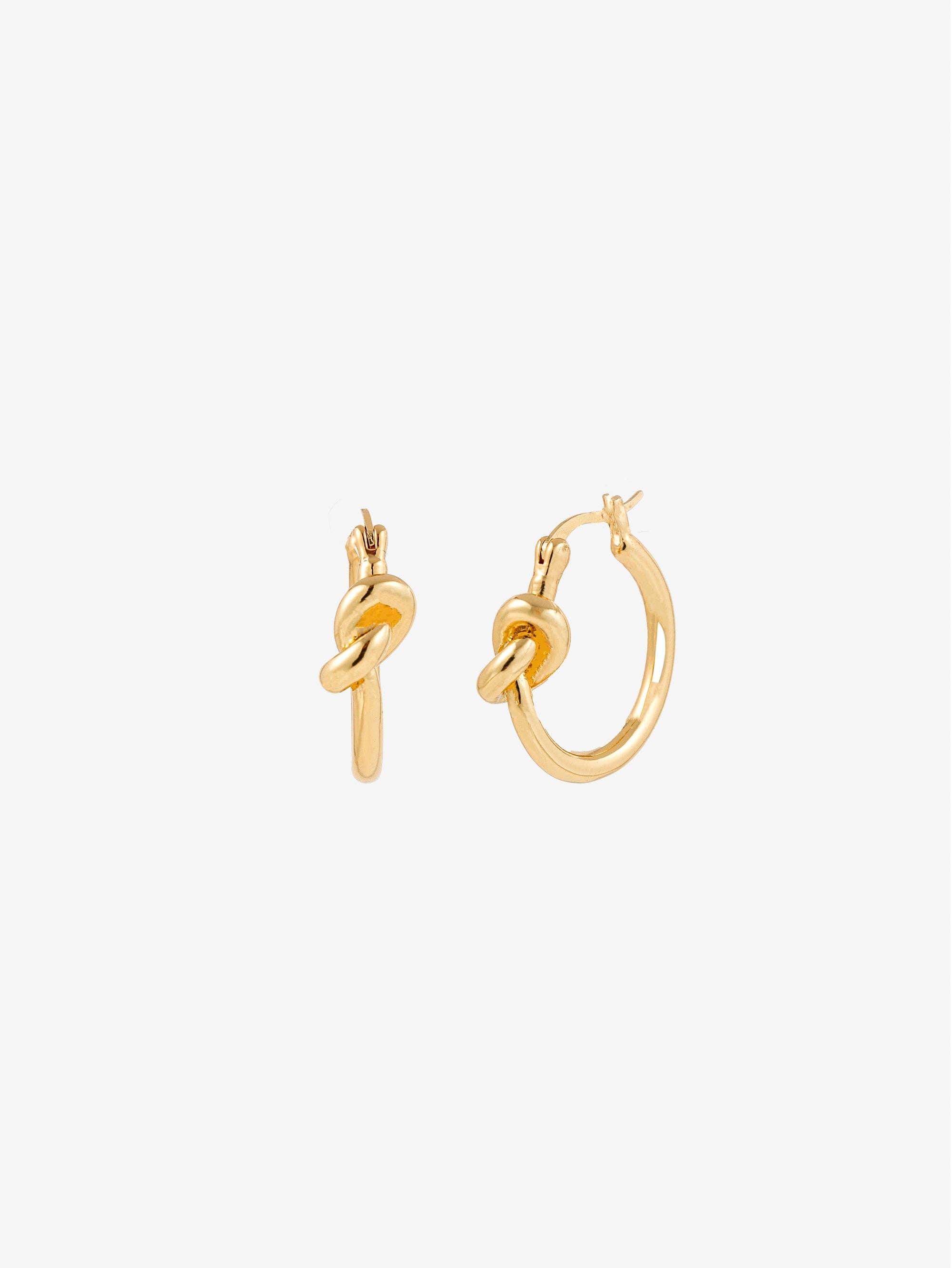 Corrina 18K Gold Plated Knot Hoop Earrings