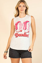 AV079-ARYA WESTERN BOOTS DARLIN GRAPHIC SLEEVELESS TOP