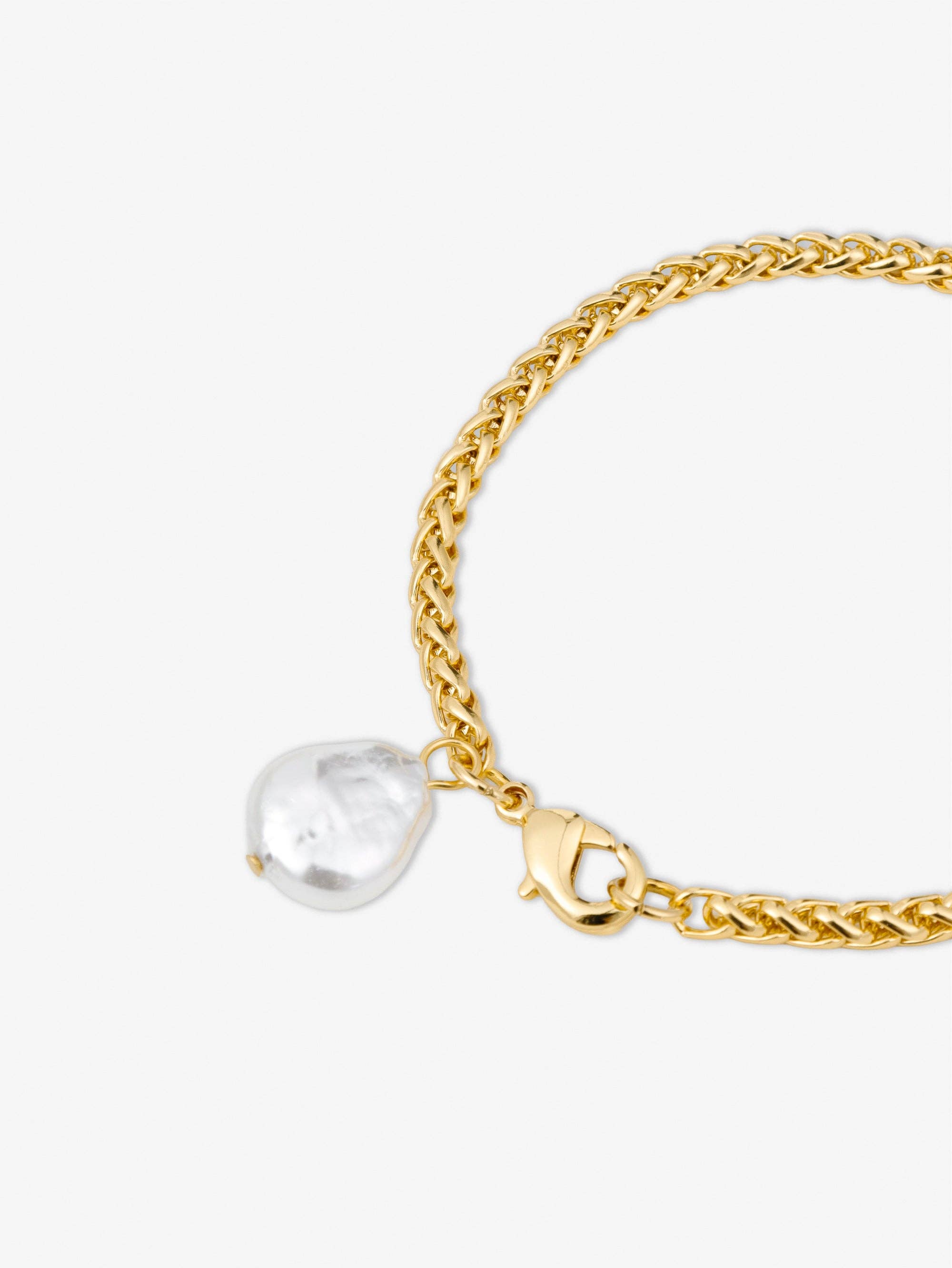 Organic Pearl Pendant Bracelet