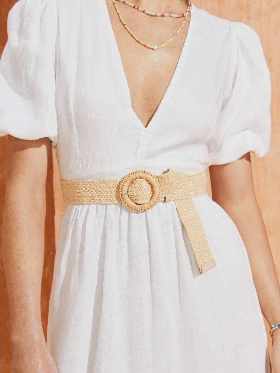 Shelley Round Buckle Stretchy Belt