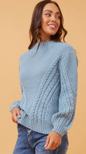 Rynlee Cable Knit Jumper - Pale Blue