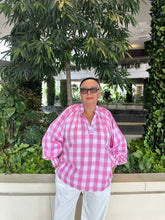 Checked Top - 893 -  Pink & White