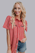 MK611 SL Button Down Shirt - Red Gingham