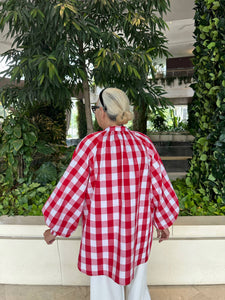 Checked Top - 893 - Red & White